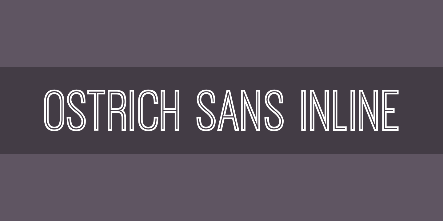 Beispiel einer Ostrich Sans Inline-Schriftart
